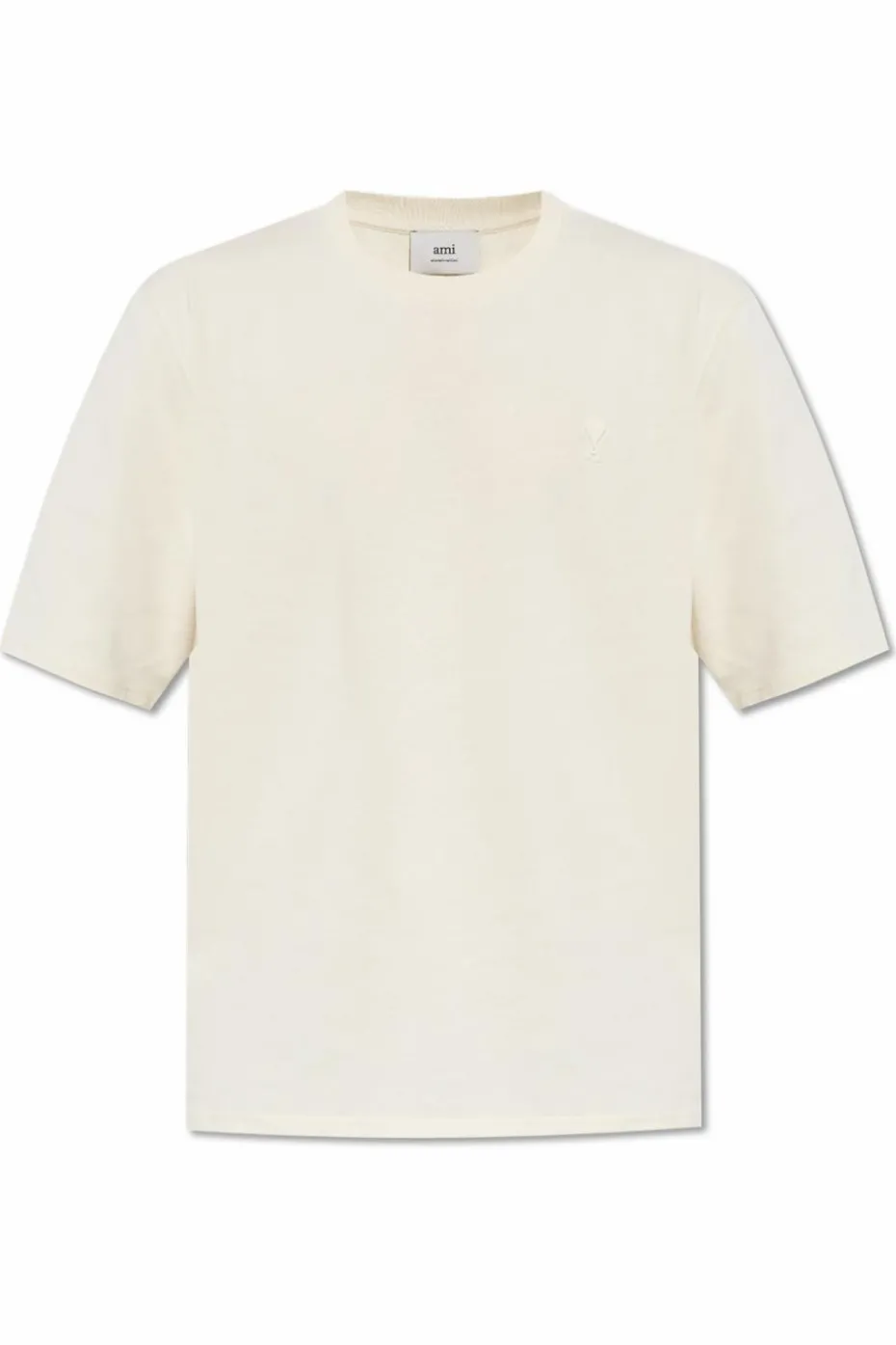 Ami Alexandre Mattiussi cream T-shirt with logo