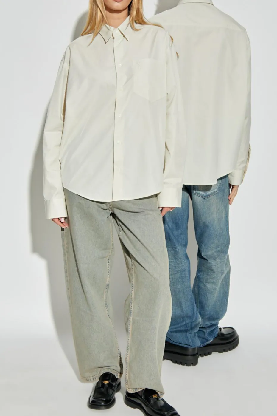 Ami Alexandre Mattiussi cream Shirt with logo