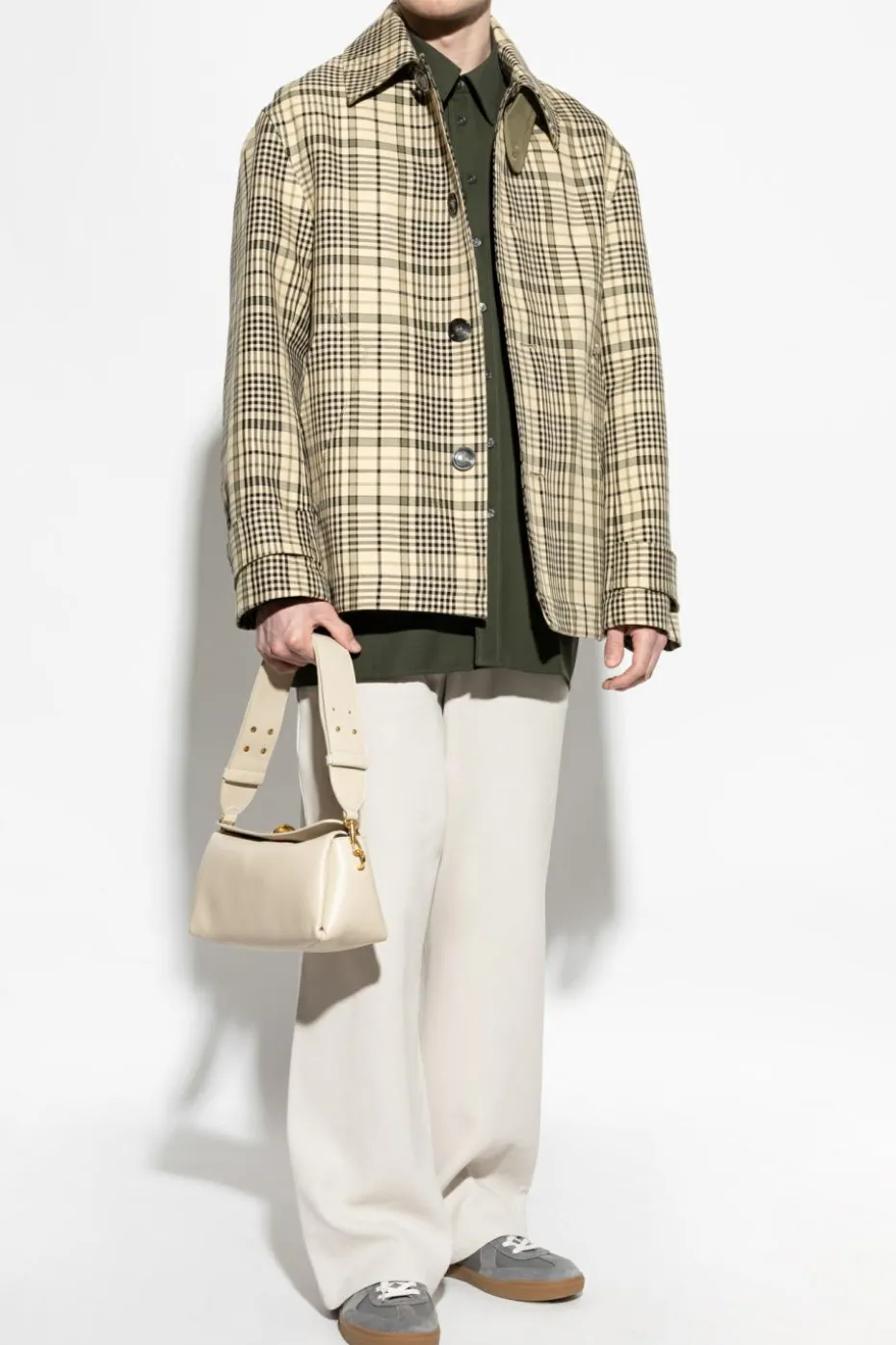 Ami Alexandre Mattiussi GREEN Jacket with check pattern