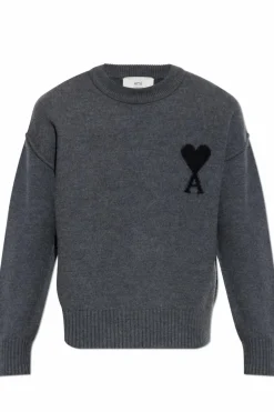 Ami Alexandre Mattiussi GREY Wool sweater