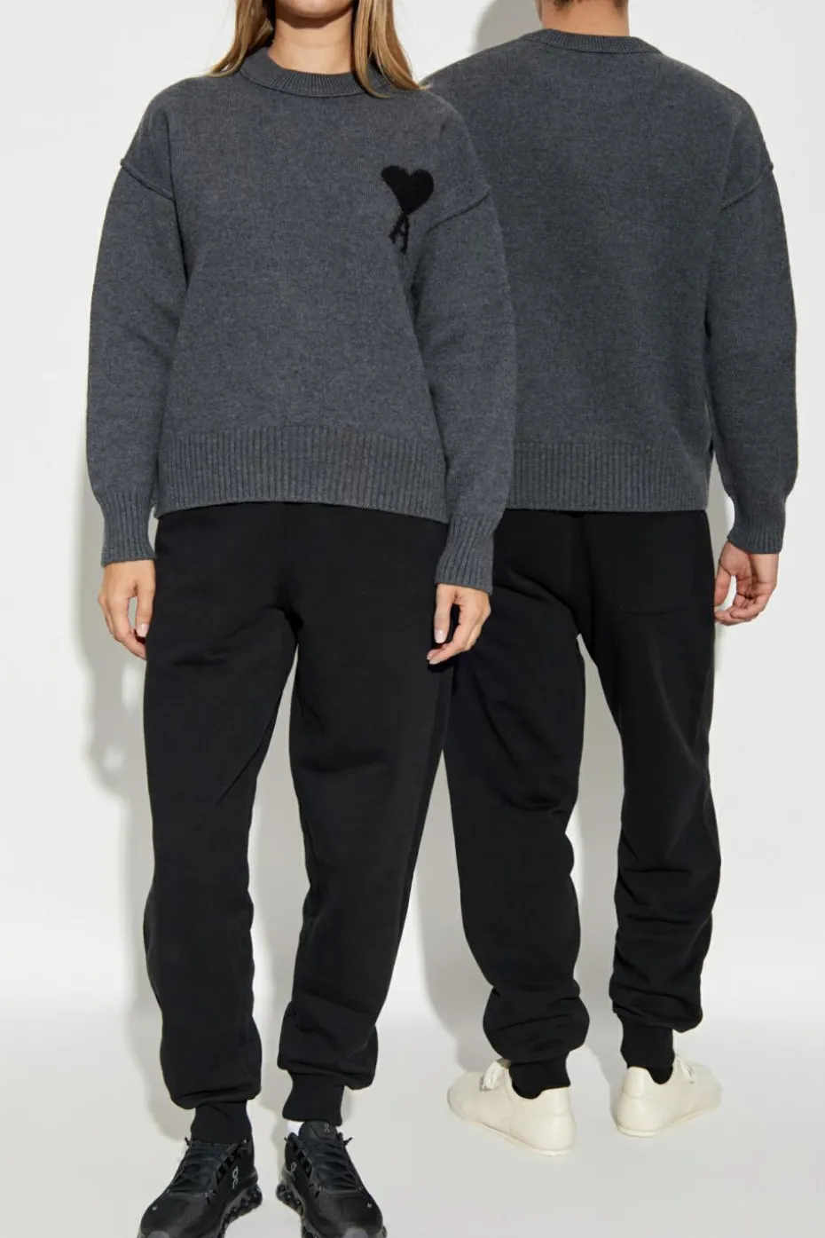 Ami Alexandre Mattiussi GREY Wool sweater