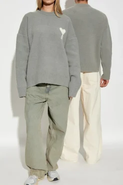Ami Alexandre Mattiussi GREY Sweater with logo