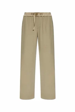 Ami Alexandre Mattiussi GREEN Pants with belt