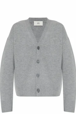 Ami Alexandre Mattiussi GREY Wool cardigan