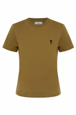 Ami Alexandre Mattiussi GREEN T-shirt with logo
