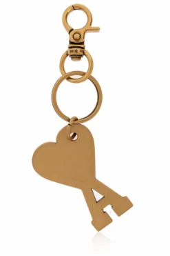 Ami Alexandre Mattiussi GOLD Keyring with charm