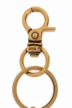 Ami Alexandre Mattiussi GOLD Keyring with charm