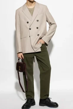 Ami Alexandre Mattiussi GREEN Pants with logo