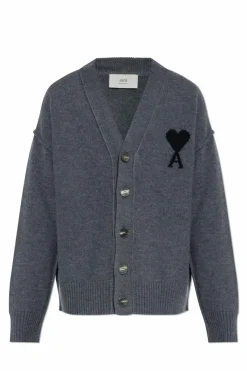 Ami Alexandre Mattiussi GREY Wool cardigan