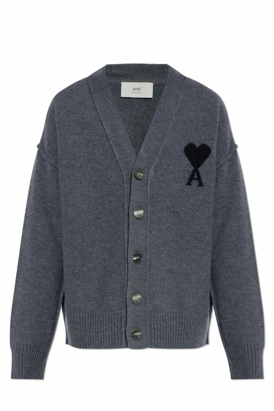 Ami Alexandre Mattiussi GREY Wool cardigan