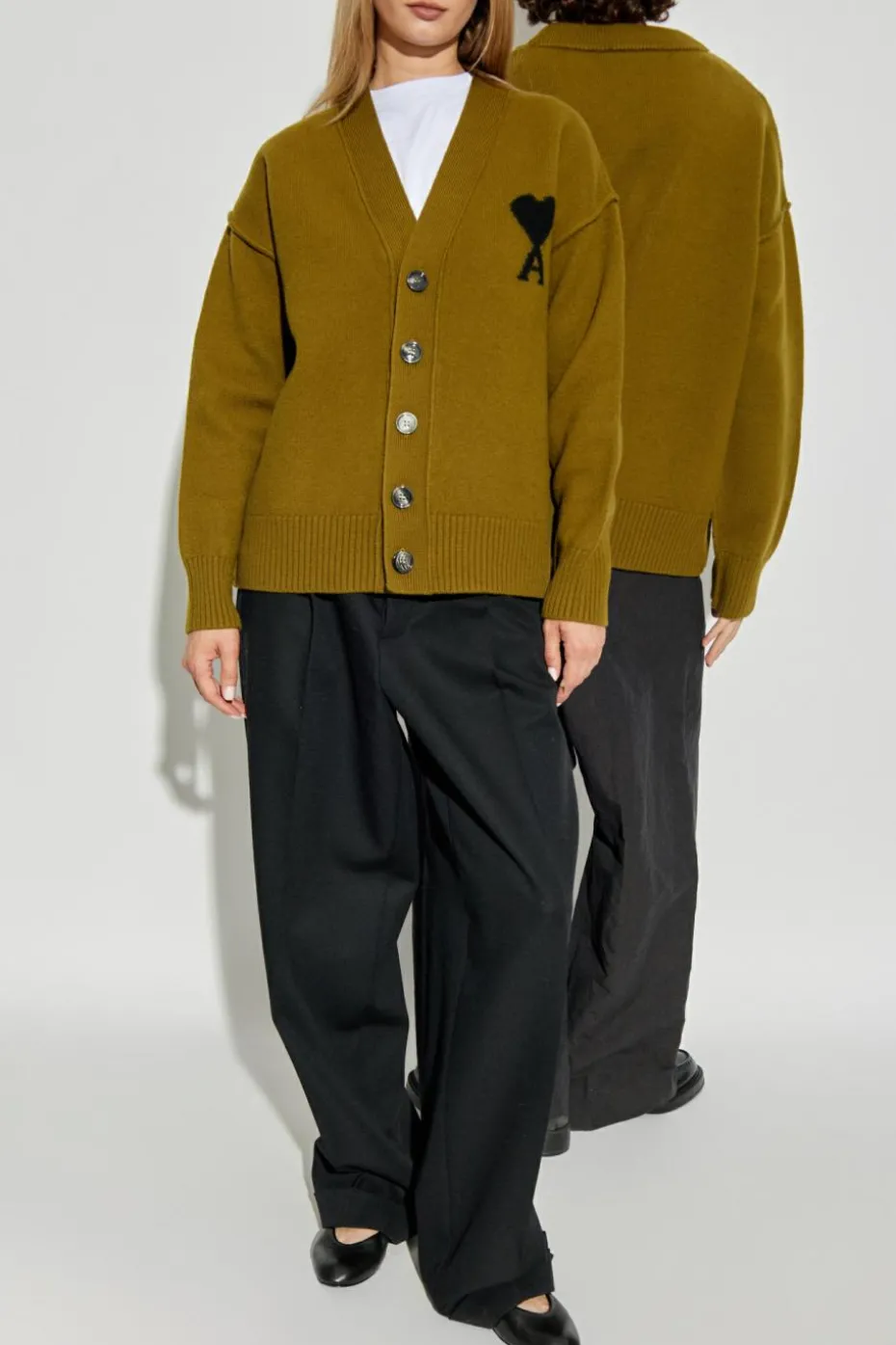 Ami Alexandre Mattiussi GREEN Wool cardigan