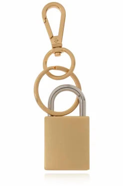 Ami Alexandre Mattiussi GOLD Keychain with logo