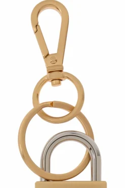 Ami Alexandre Mattiussi GOLD Keychain with logo