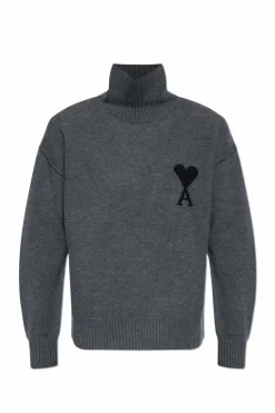 Ami Alexandre Mattiussi GREY Wool turtleneck
