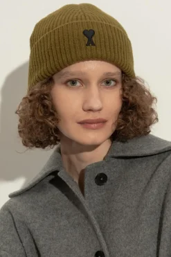 Ami Alexandre Mattiussi GREEN Woolen hat