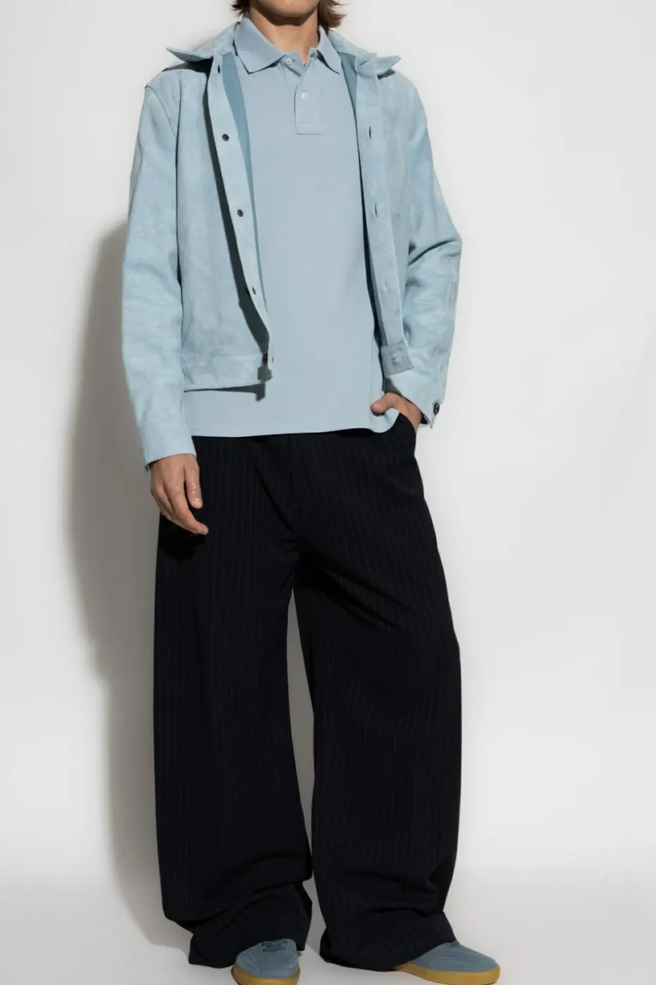 Ami Alexandre Mattiussi light blue Cotton polo