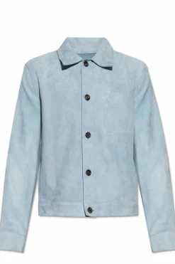 Ami Alexandre Mattiussi light blue Suede jacket