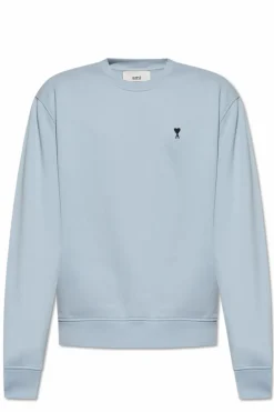 Ami Alexandre Mattiussi light blue Sweatshirt with logo
