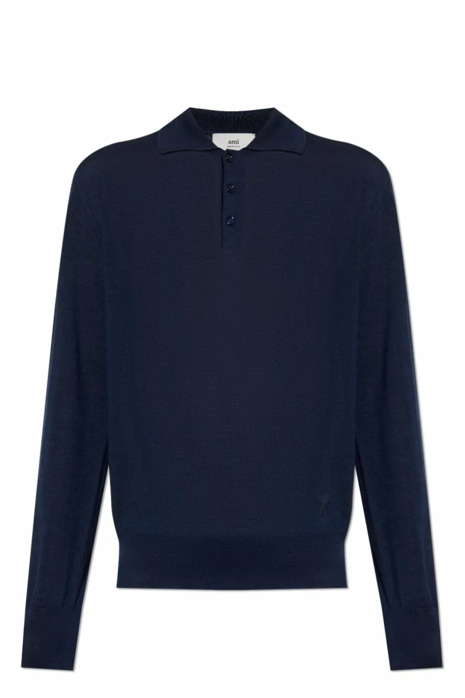 Ami Alexandre Mattiussi NAVY BLUE Wool Polo Sweater