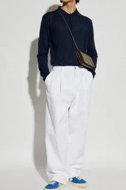 Ami Alexandre Mattiussi NAVY BLUE Wool Polo Sweater