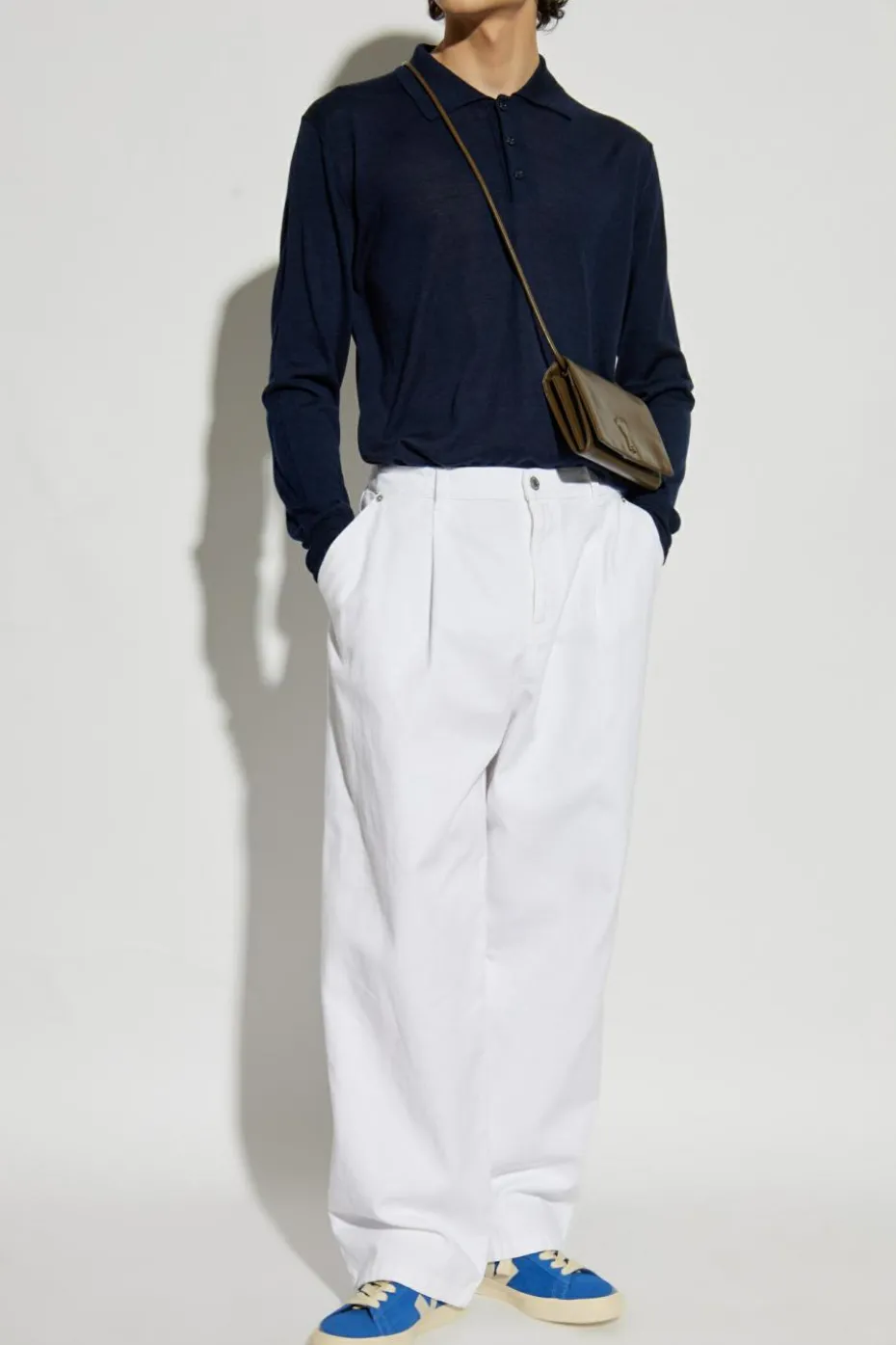 Ami Alexandre Mattiussi NAVY BLUE Wool Polo Sweater
