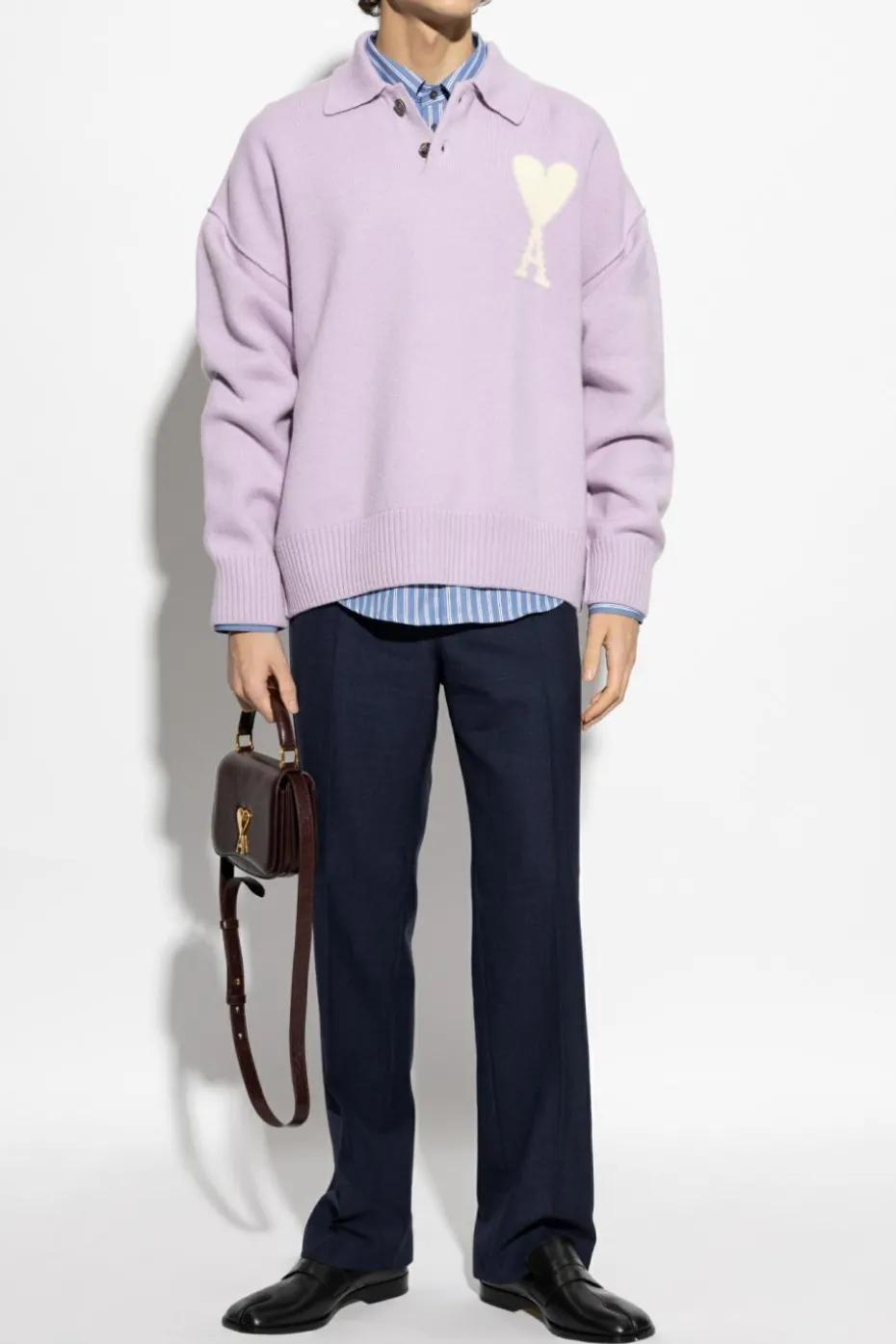 Ami Alexandre Mattiussi PURPLE Polo sweater