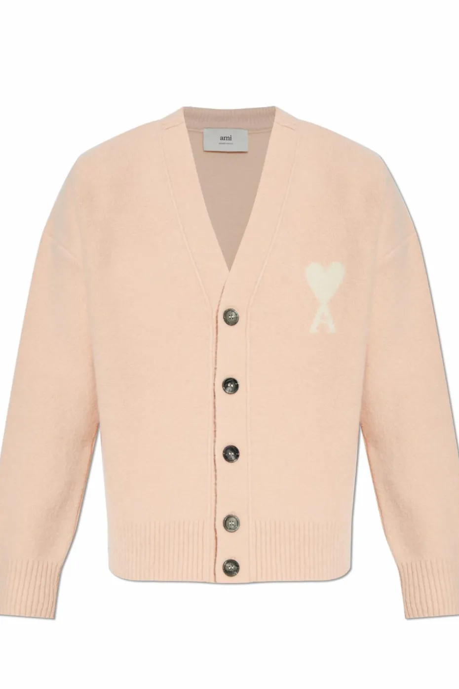 Ami Alexandre Mattiussi PINK Cardigan with logo