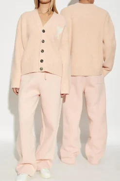 Ami Alexandre Mattiussi PINK Sweatpants with stitching