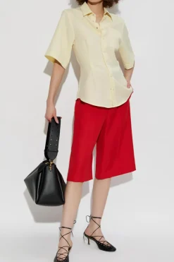 Ami Alexandre Mattiussi RED Wool pleated shorts