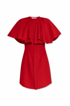 Ami Alexandre Mattiussi RED Dress with pleated finish
