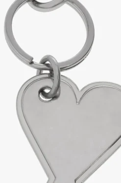 Ami Alexandre Mattiussi SILVER Keyring with logo