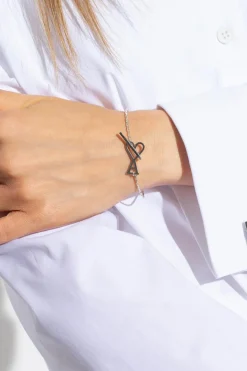 Ami Alexandre Mattiussi SILVER Bracelet with logo