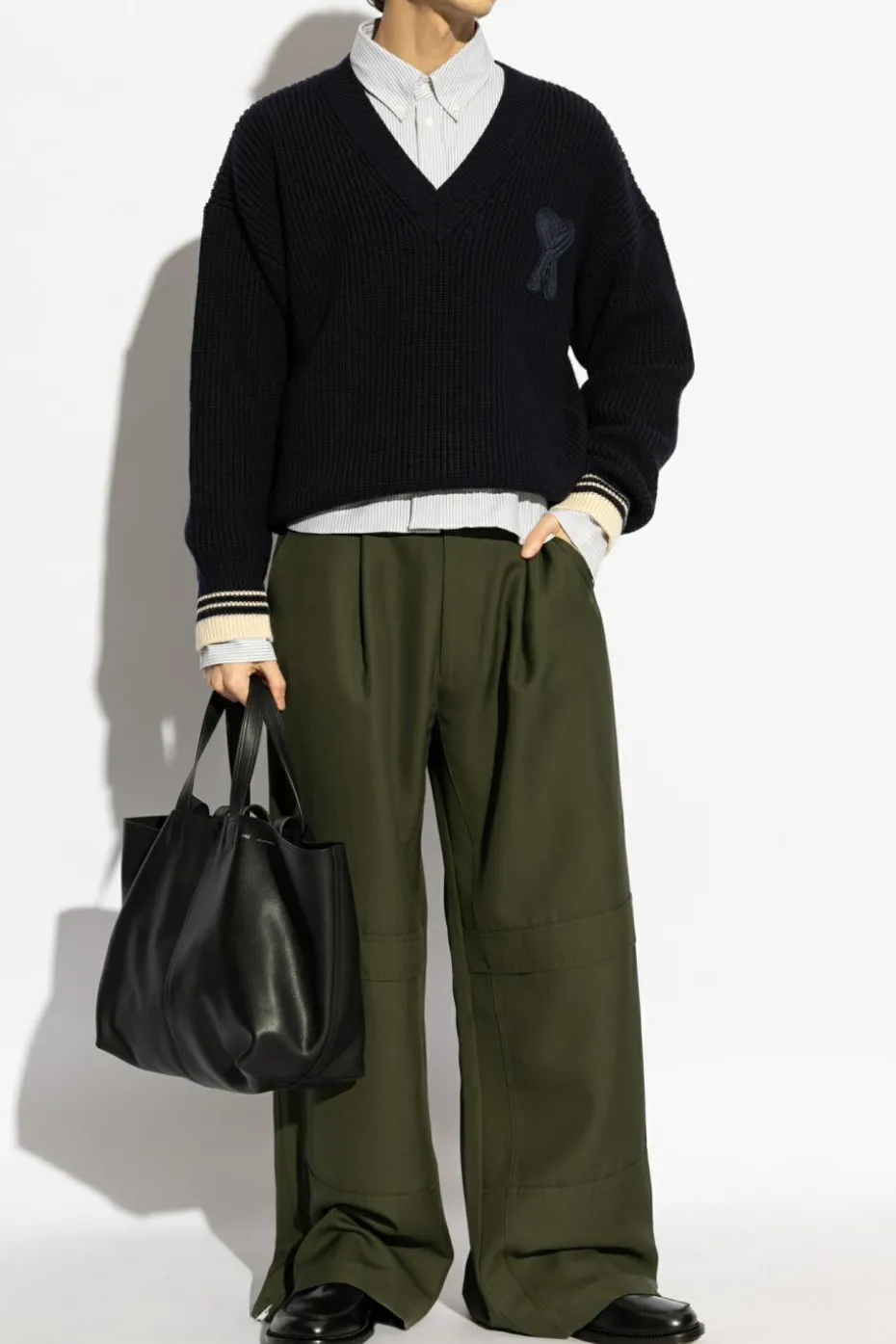 Ami Alexandre Mattiussi WHITE Shirt with striped pattern