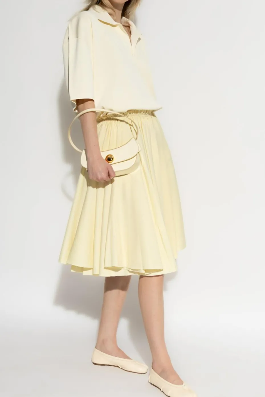 Ami Alexandre Mattiussi YELLOW Wool skirt