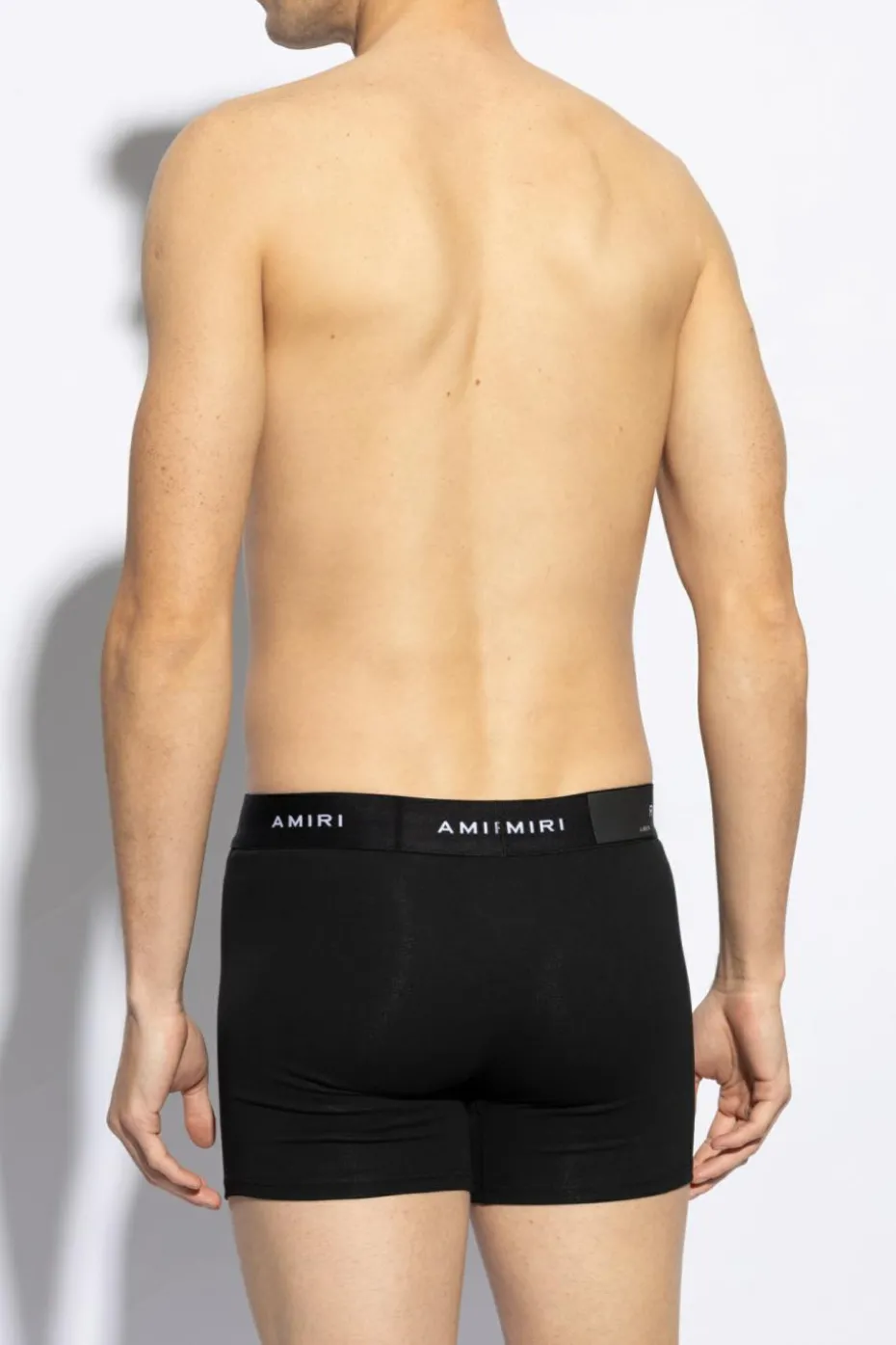 Amiri BLACK Boxer shorts with logo