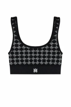 Amiri BLACK Bra with monogram