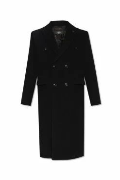 Amiri BLACK Double-breasted coat