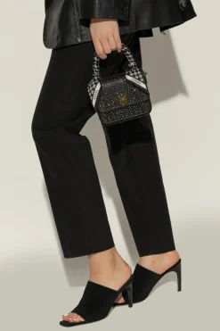 Amiri BLACK Handbag with shimmering crystals