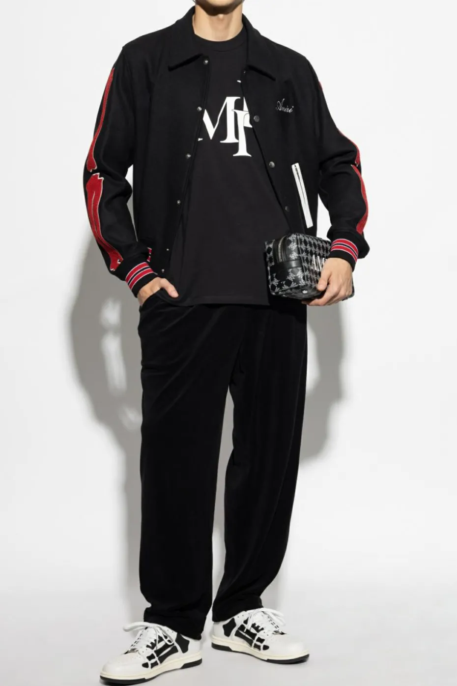 Amiri BLACK Jacket with embroidered logo