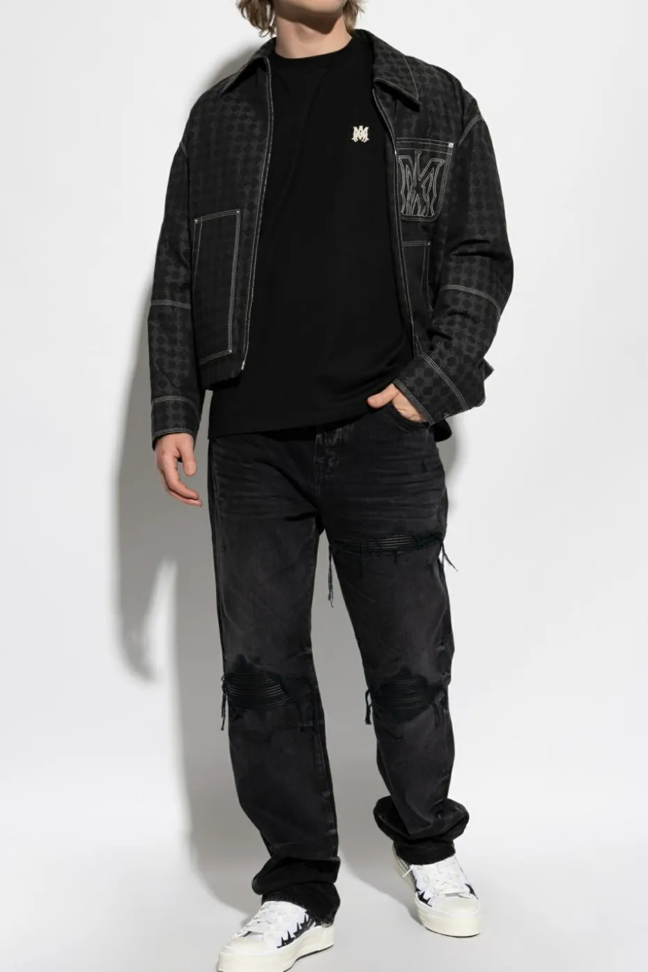 Amiri BLACK Jacket with logo