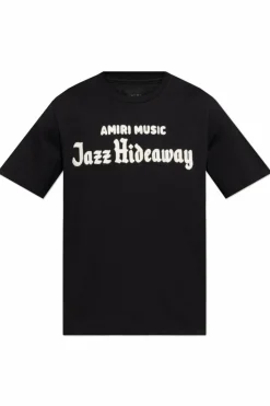 Amiri BLACK T-shirt with logo