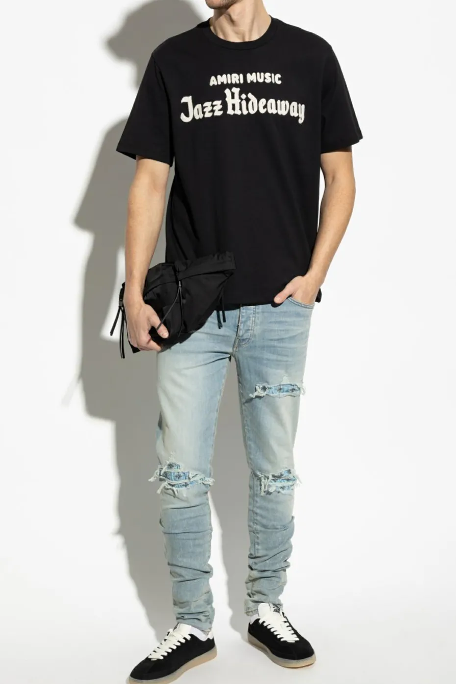 Amiri BLACK T-shirt with logo