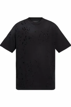 Amiri BLACK T-shirt with vintage effect