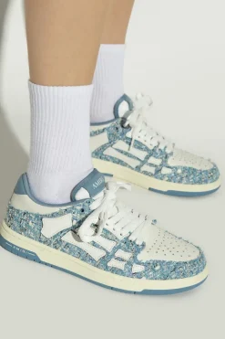 Amiri BLUE "Boucle Skel Top" sports shoes