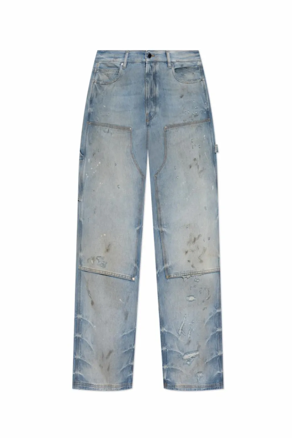 Amiri BLUE Jeans with a worn effect