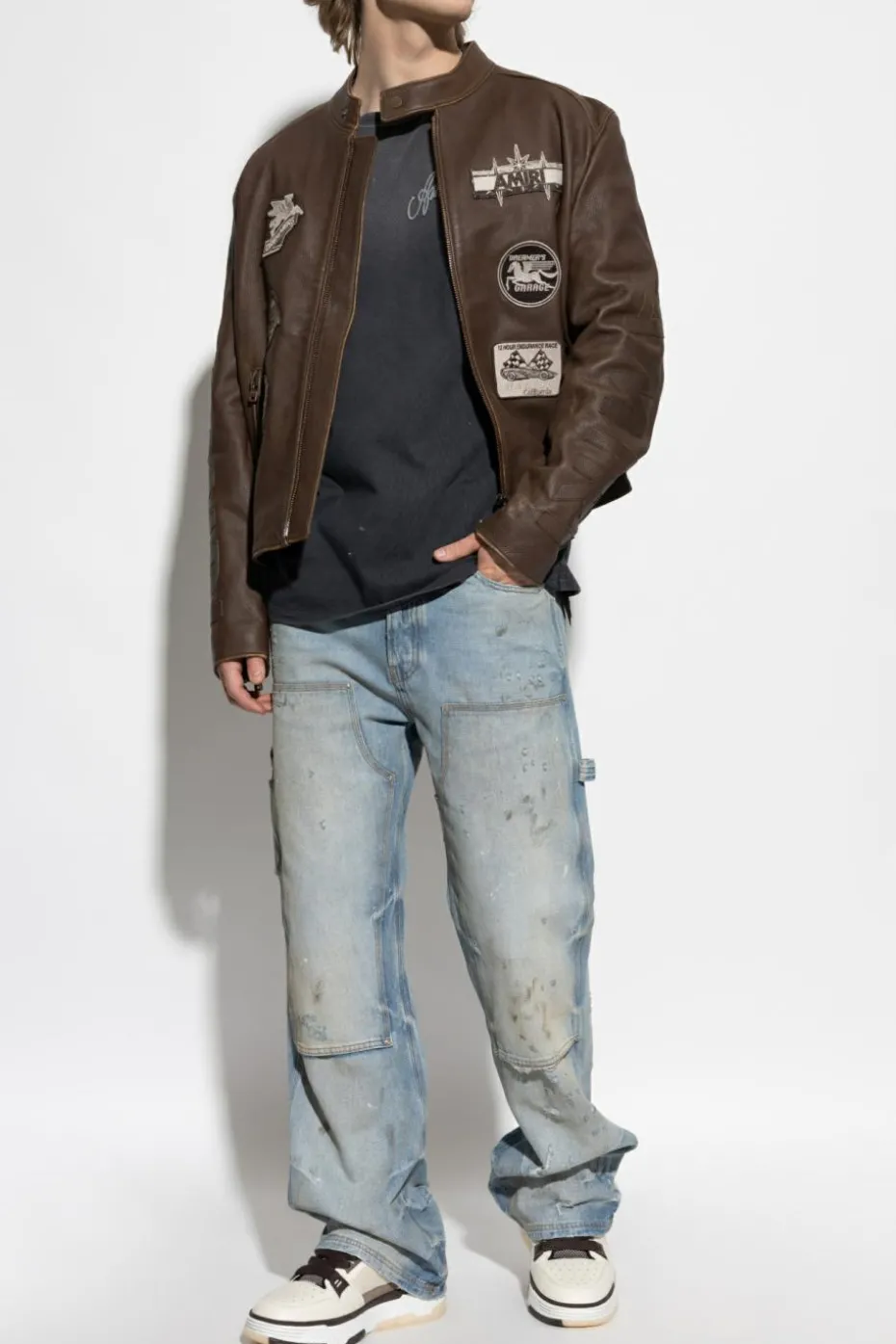 Amiri BROWN Leather jacket