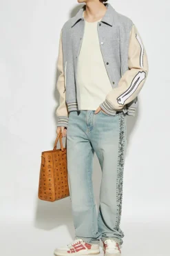 Amiri cream Ribbed top