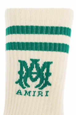 Amiri cream Socks with logo
