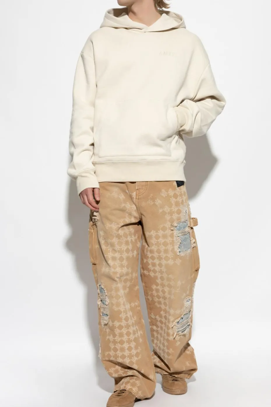 Amiri cream Sweatshirt with logo