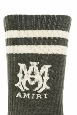 Amiri GREEN Socks with logo
